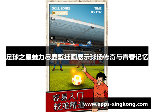 足球之星魅力尽显壁挂画展示球场传奇与青春记忆